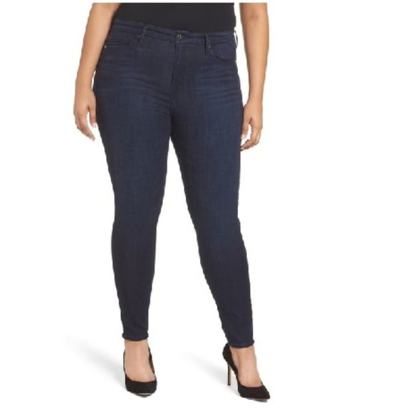 🎁 Good American Good Legs High Waist Ankle Skinny - Picture 1 of 8